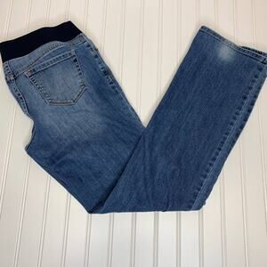 Liz Lange Maternity Under Belly Pull On Bootcut Jeans Sz 4
